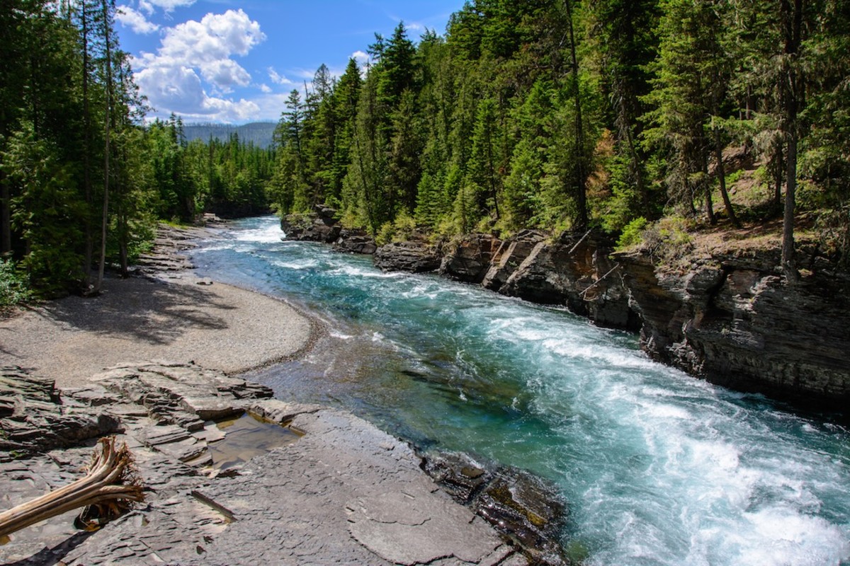 Middle Fork Flathead River in Glacier National Park