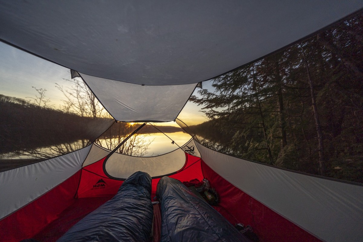 tent canoe camp near circumnavigation of Lake Nipigon, Ontario