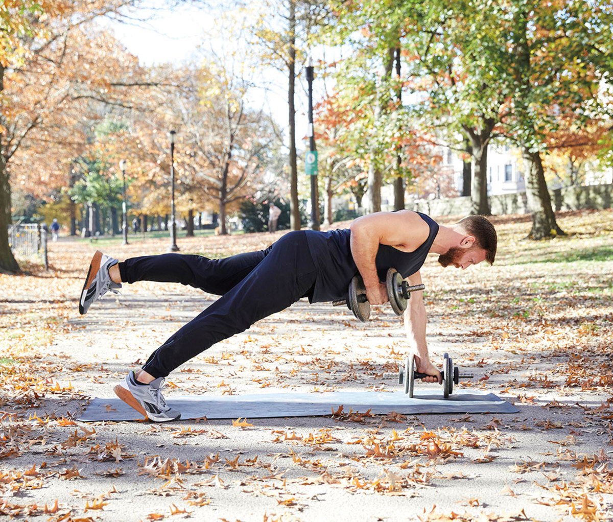 Single-Leg Renegade Row With Eccentric Isometrics