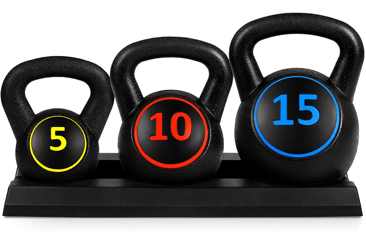 Best Choice Products 3-Piece Kettlebell Set