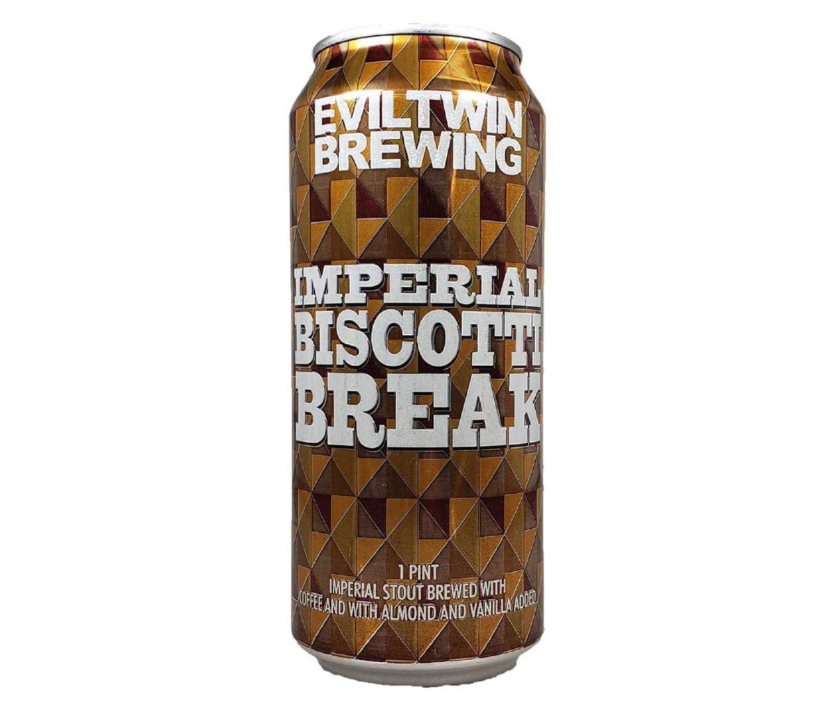 A can of Evil Twin Imperial Biscotti Break