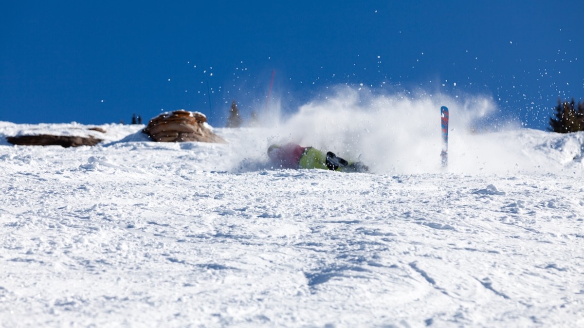 skier crash