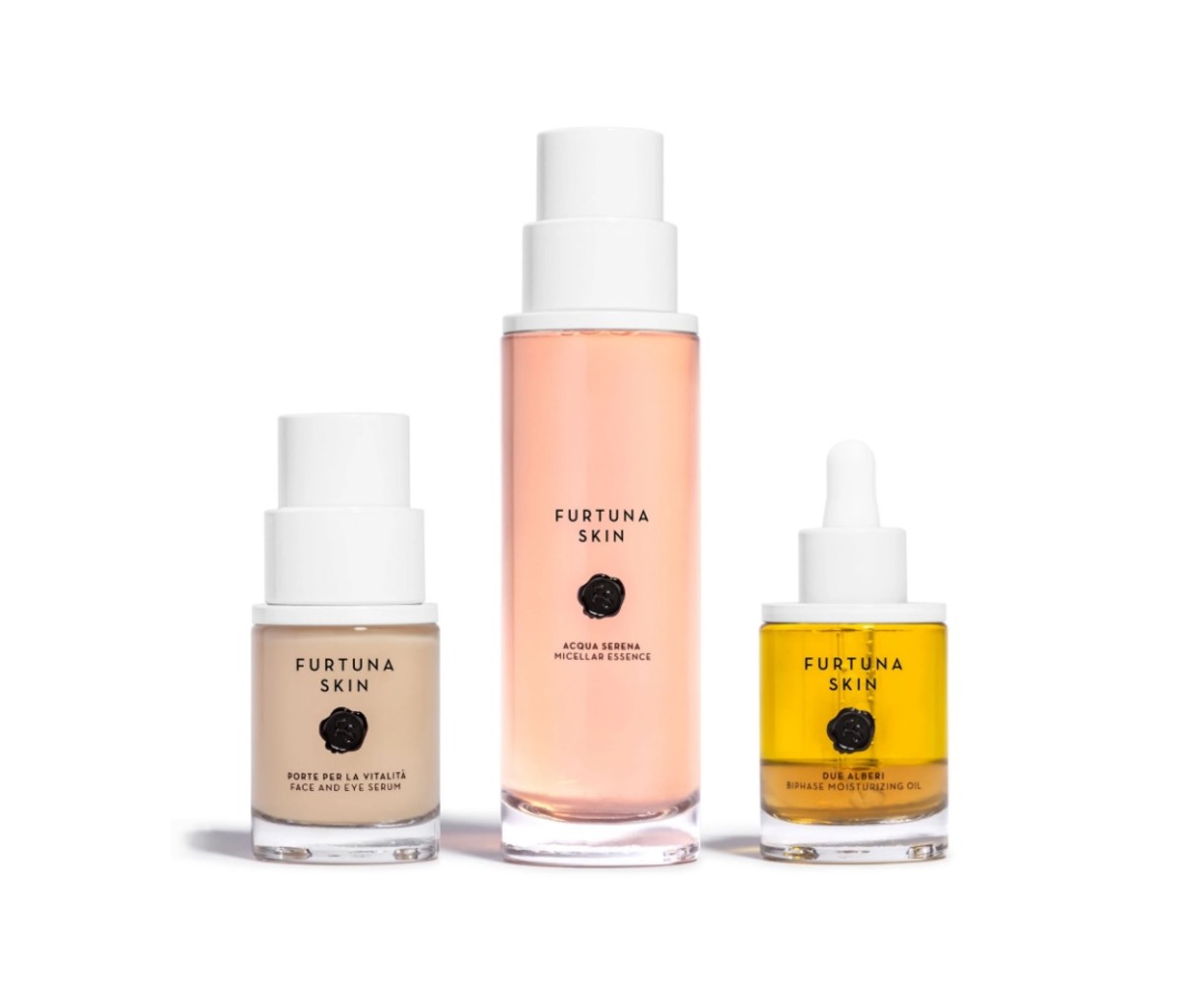 Furtuna Skin Rituale Luminoso Transformation Set bottles on a white background. mother's day gifts