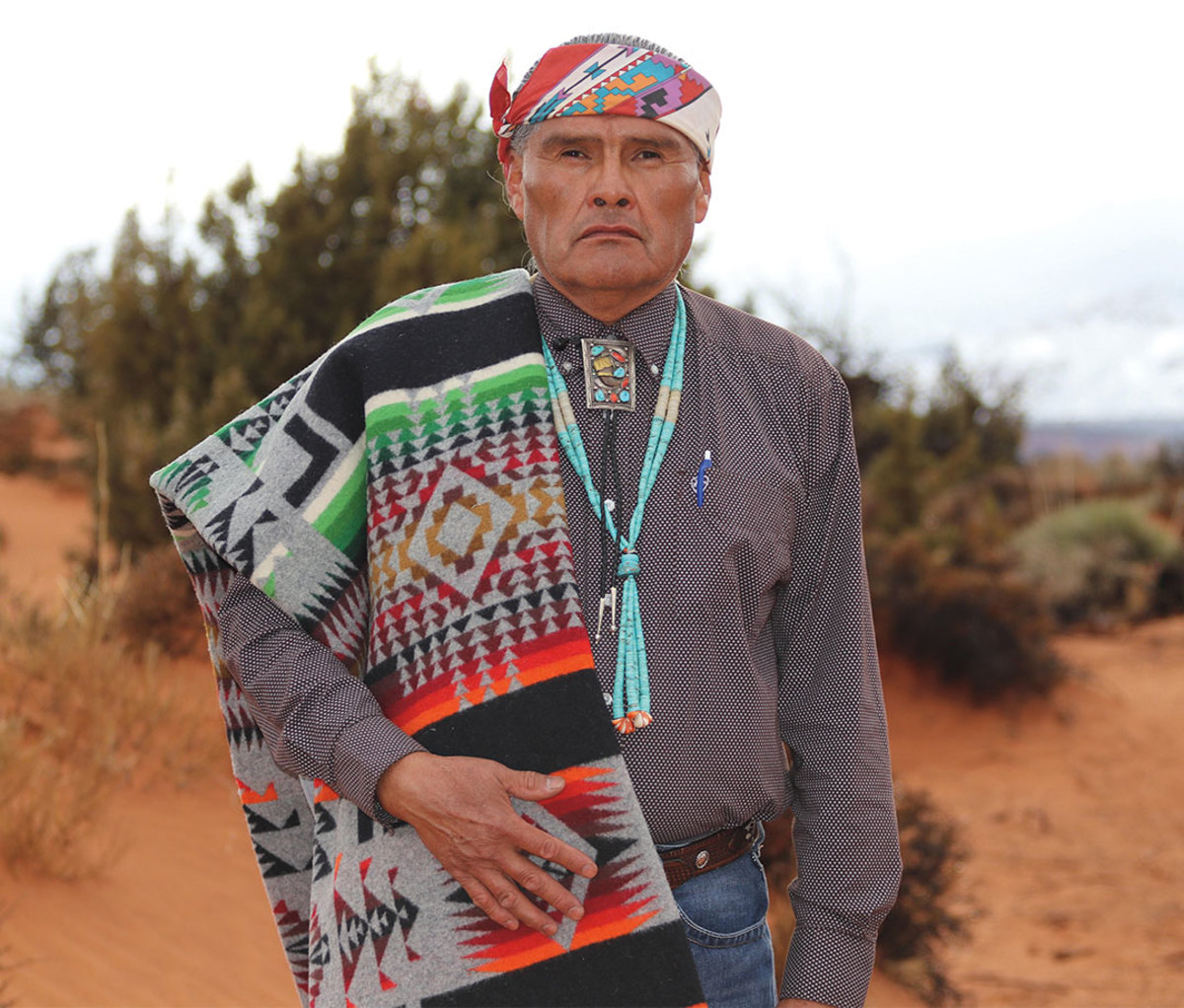 Portrait of Hank Stevens, President of the Navajo Mountain Chapter of the Navajo Nation