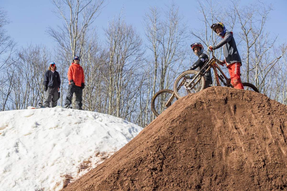 Mountain bike snowboard Red Bull Last Chair First Run Snowshoe, West VIrginia