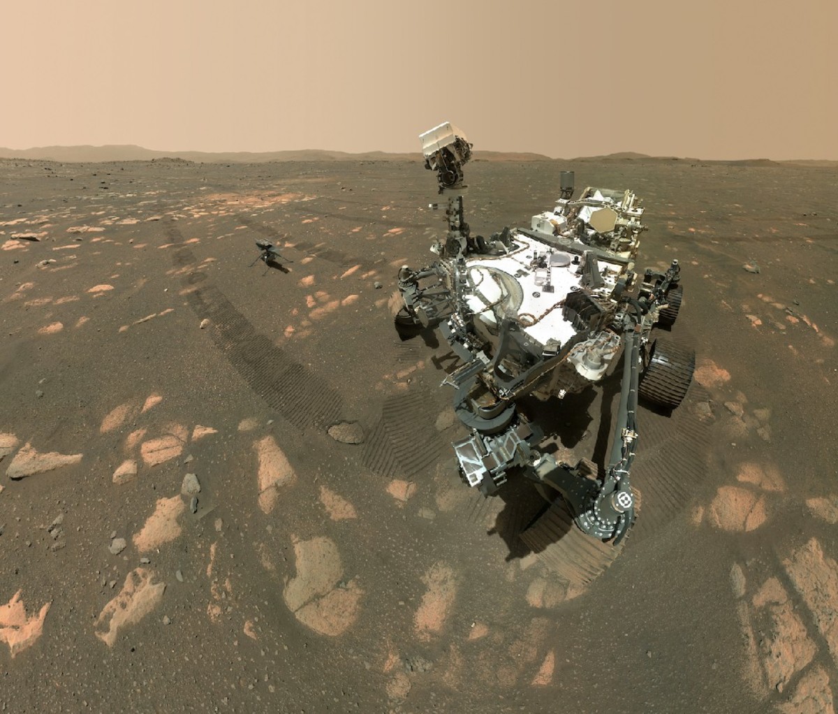 The perseverance helicopter and the creative Mars helicopter