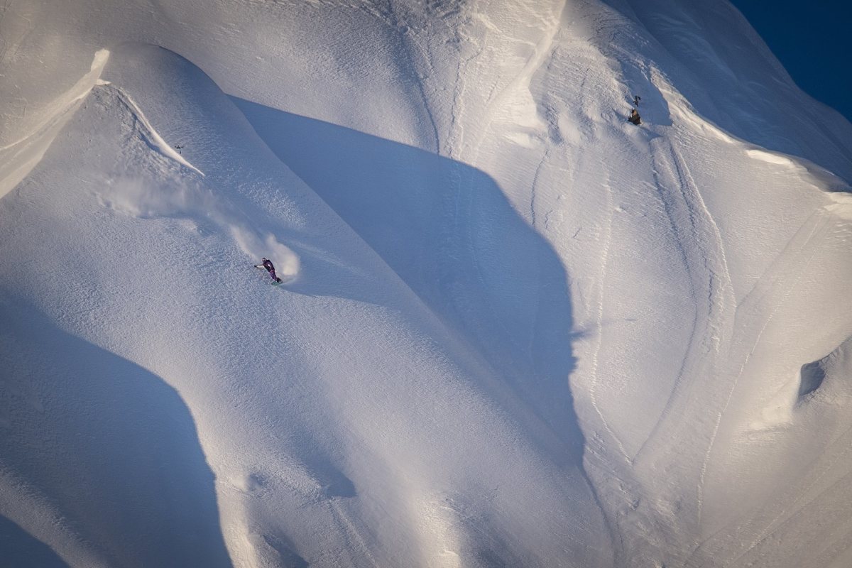Mark McMorris competing in the Red Bull Natural Selection Tour