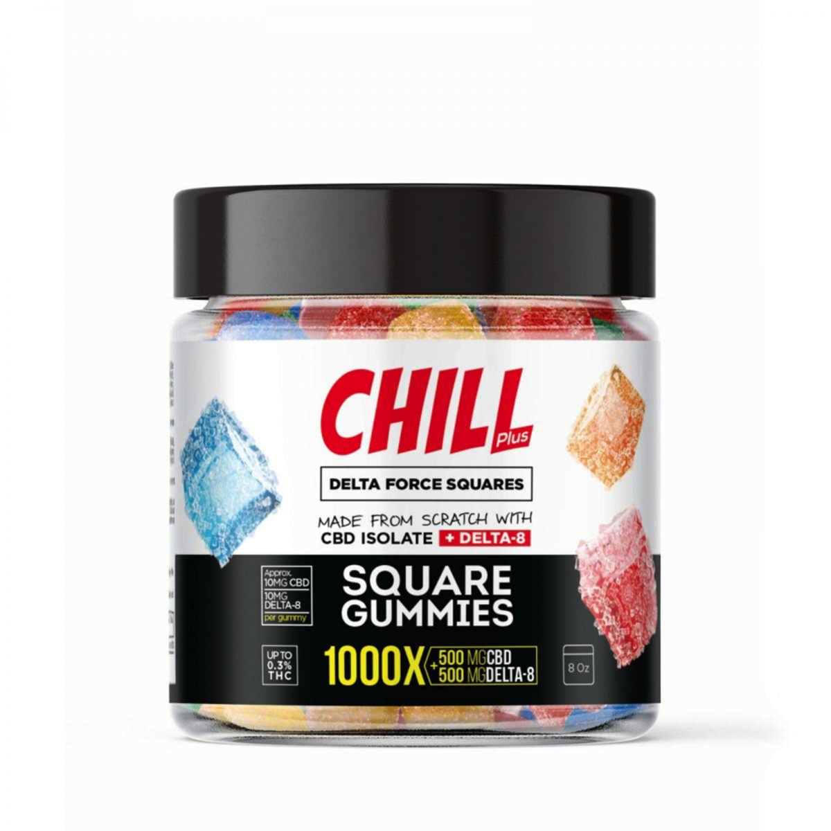 Chill Plus Delta-8 Squares Gummies – 1000x
