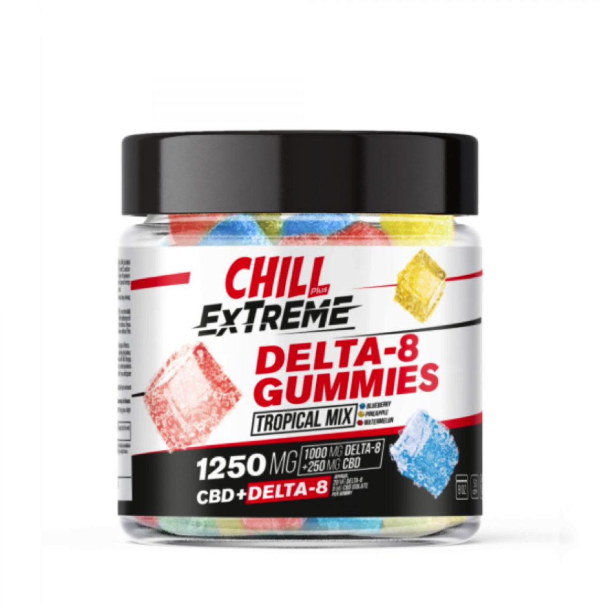 Diamond CBD Delta 8 Square Gummies Extreme Force - 20mg Hemp D8 Each