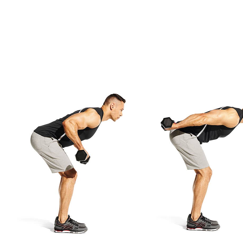 Standing Triceps Kickbacks With Pronated Grip
