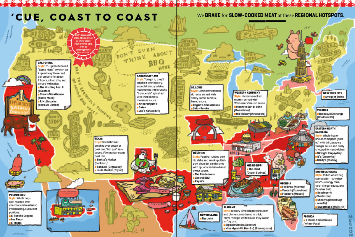 Map of BBQ across America