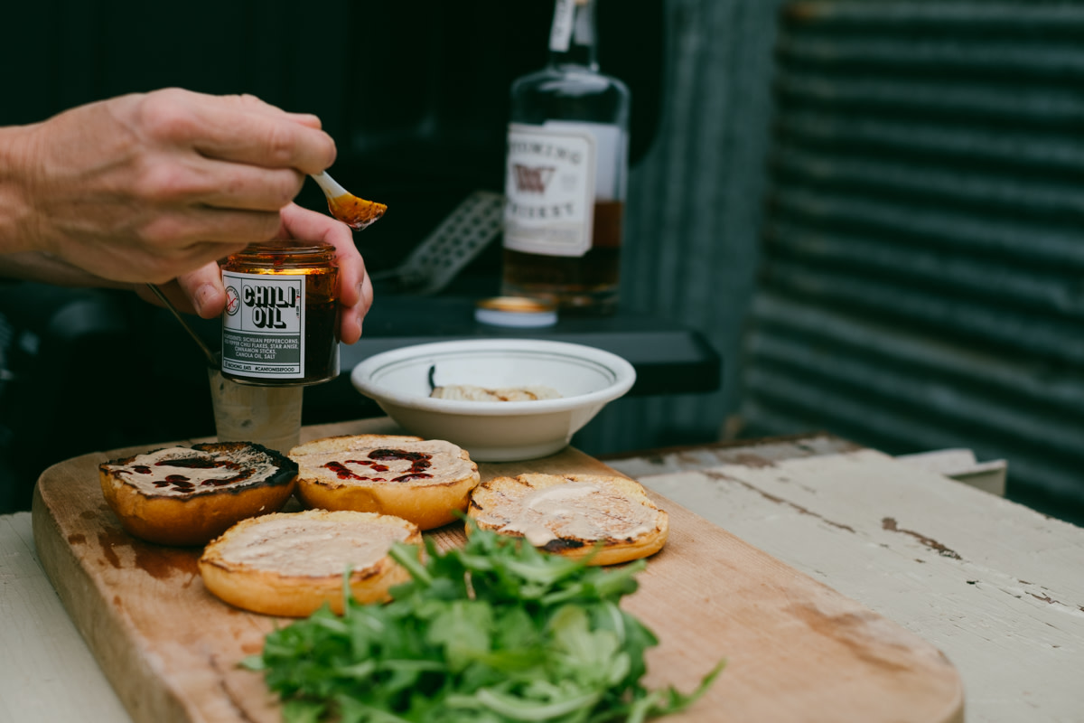 Loaded Whiskey burger buns