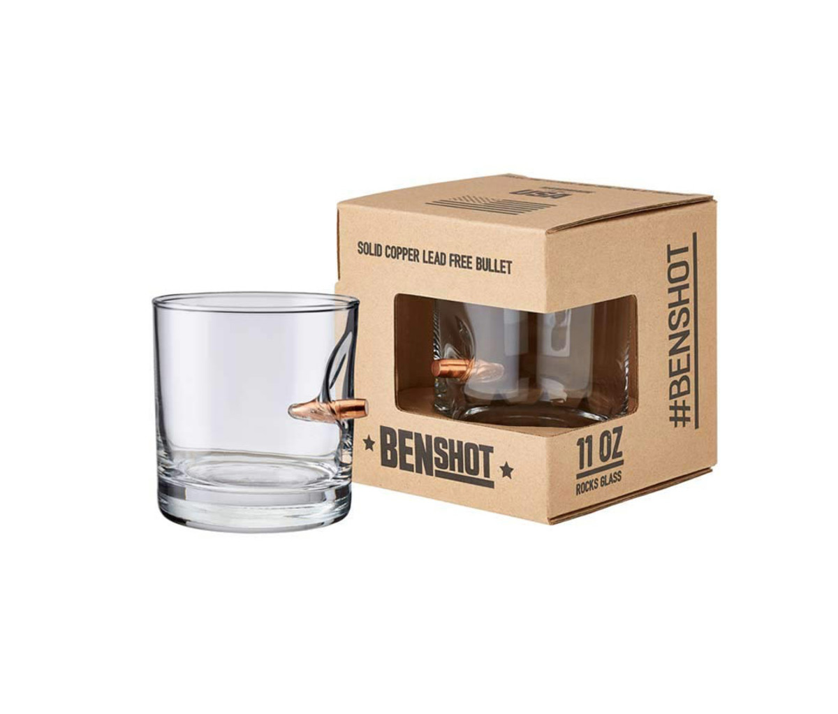 Original BenShot Bullet Glass with Real 0.308 Bullet