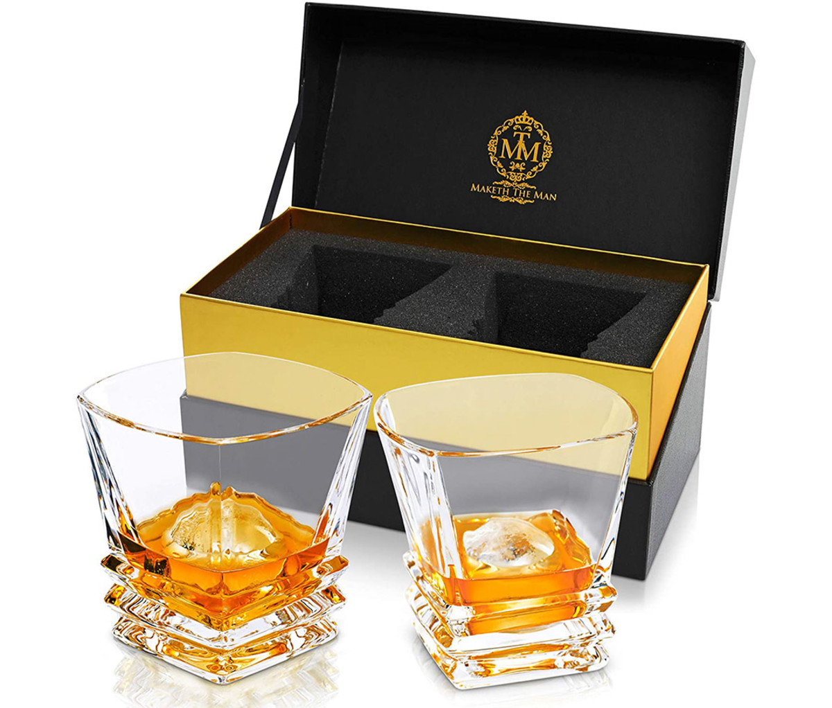 Maketh the Man Art Deco Whiskey Tumblers