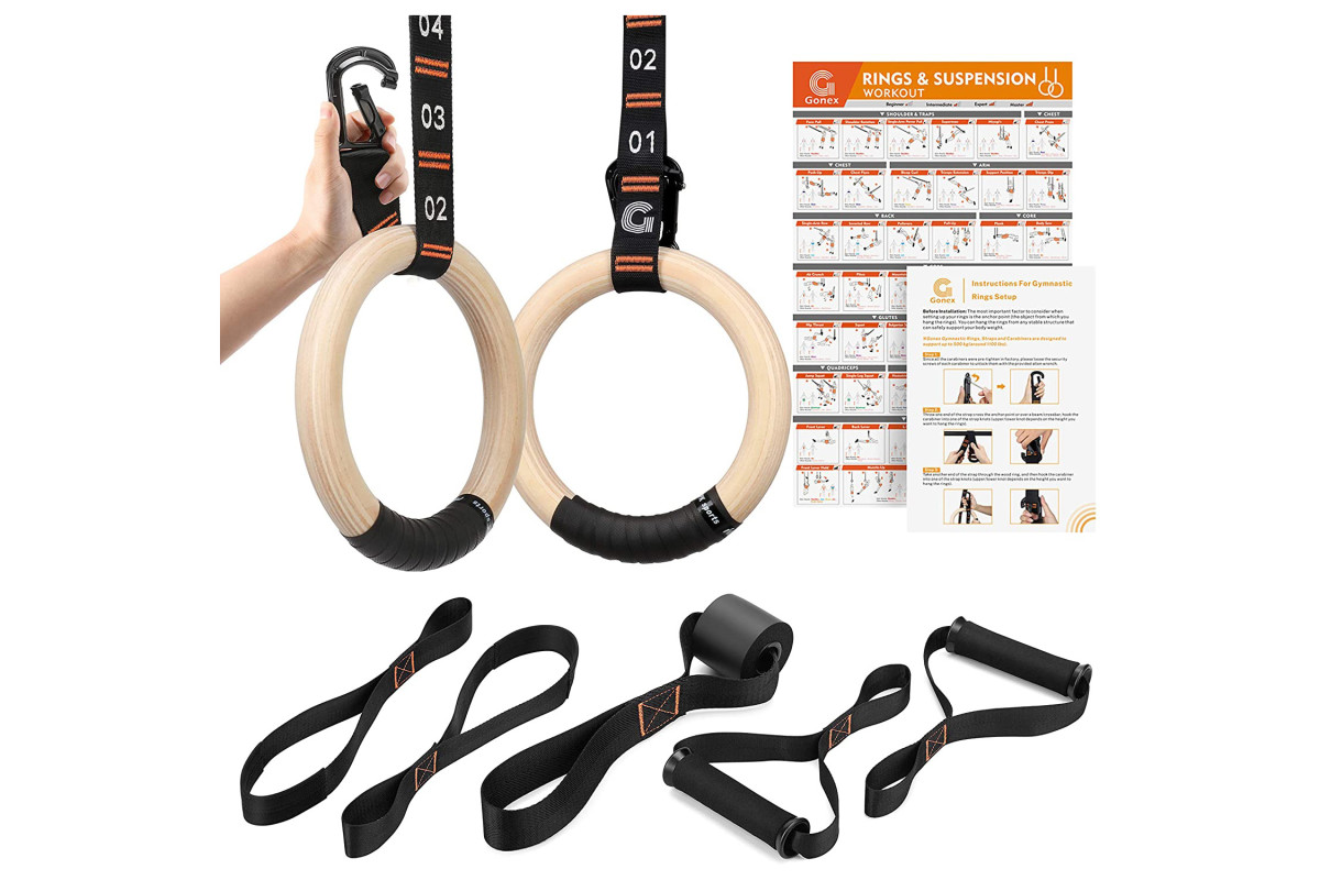 Gonex Wooden Gymnastic Rings