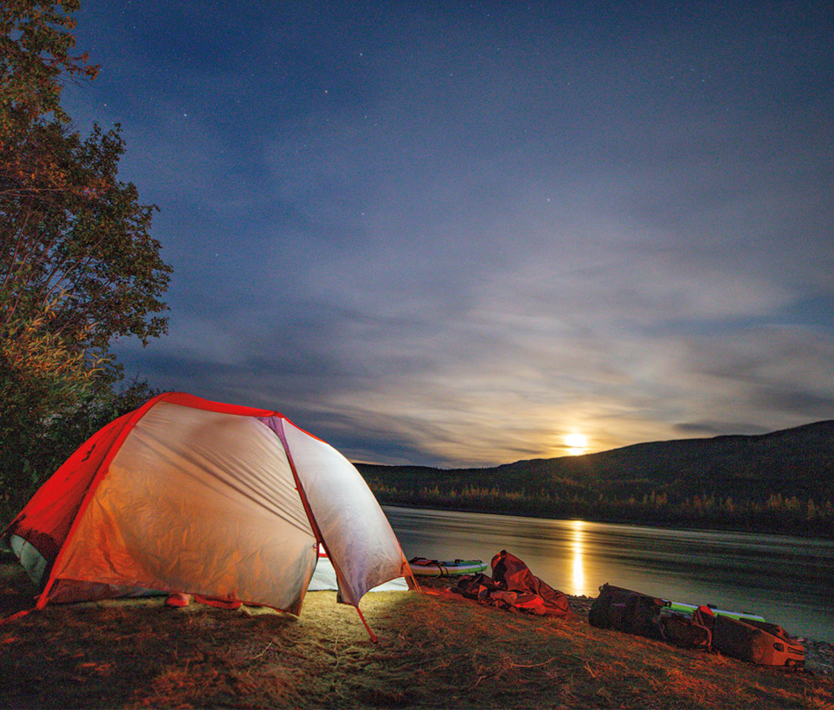 Camping along Yukon River