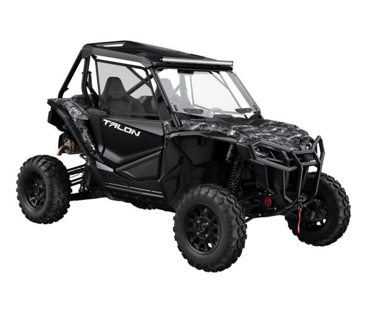 Honda Talon 1000R Special Edition in black on a white background. side-by-side UTVs