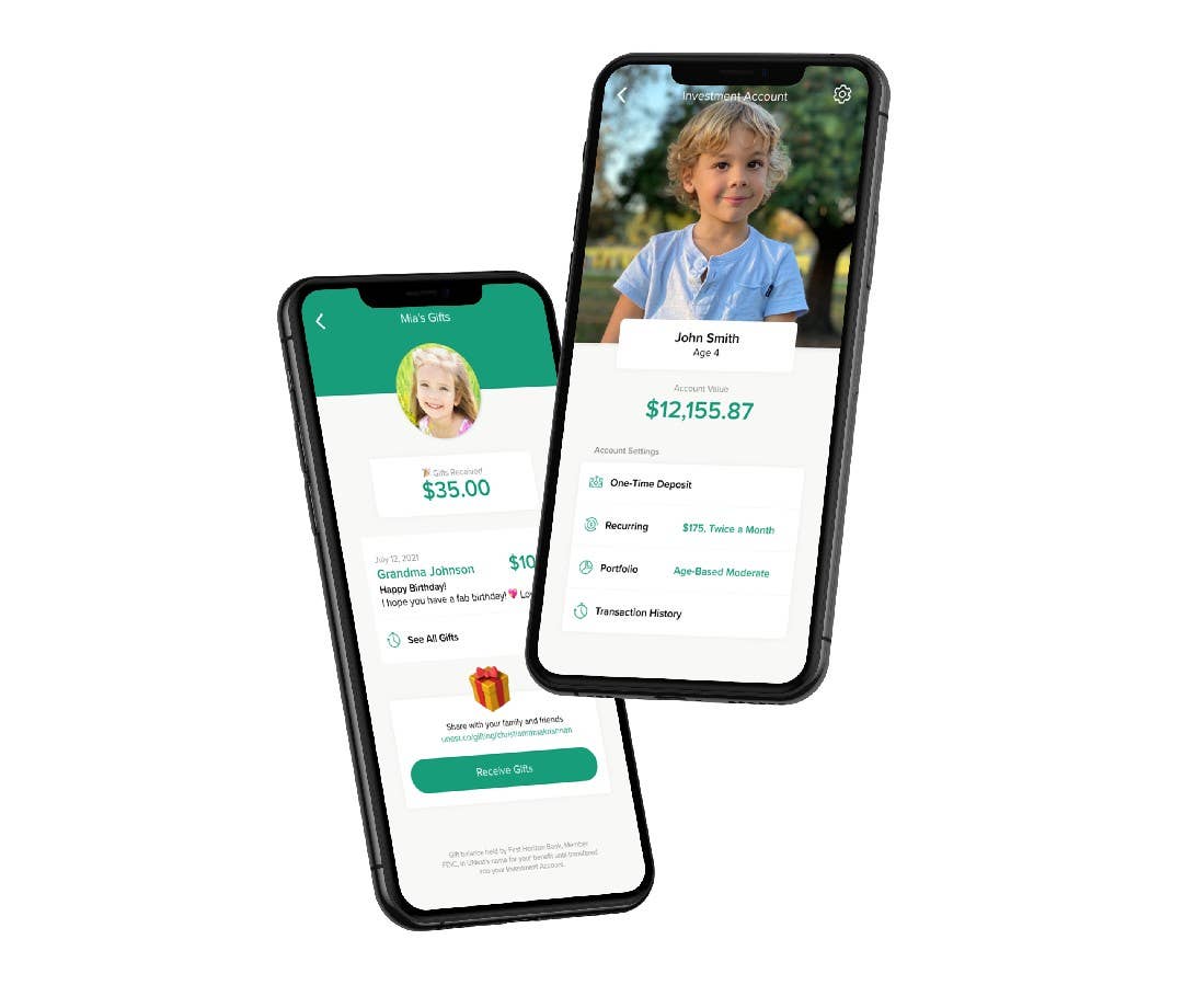 UNest contribution for a child’s college savings account