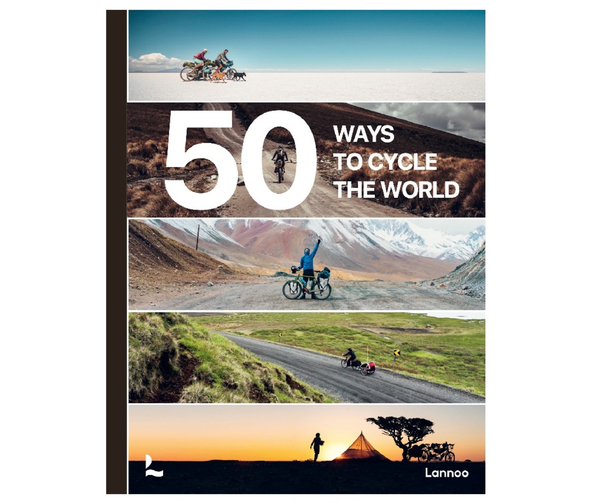 The cover for 50 Ways to Cycle the World by Tristan Bogaard and Belén Castelló