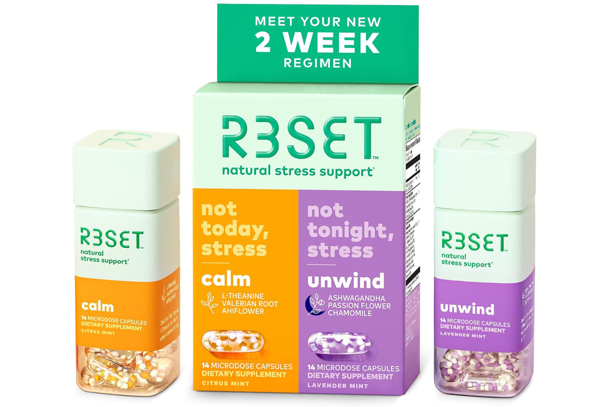 R3SET Day & Night Combo Anxiety & Sleep Support Supplement