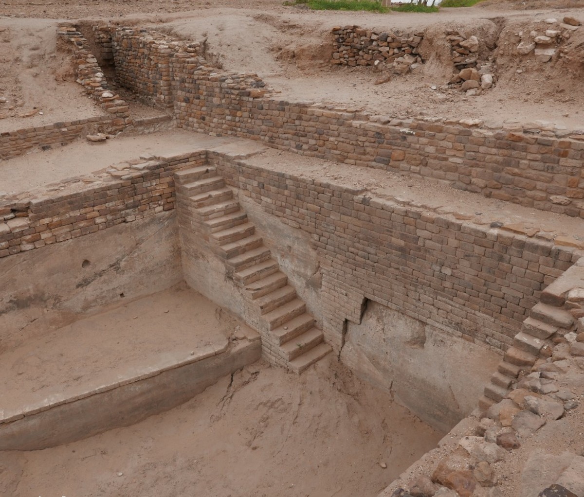 Dug-out ruins from fortified city of Dholavira that was last occupied 3,500 years ago.
