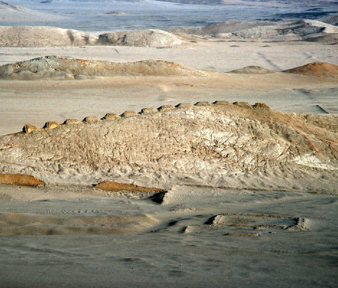 A ridgeline with 13 towers, part of the Chankillo Archaeoastronomical Complex.