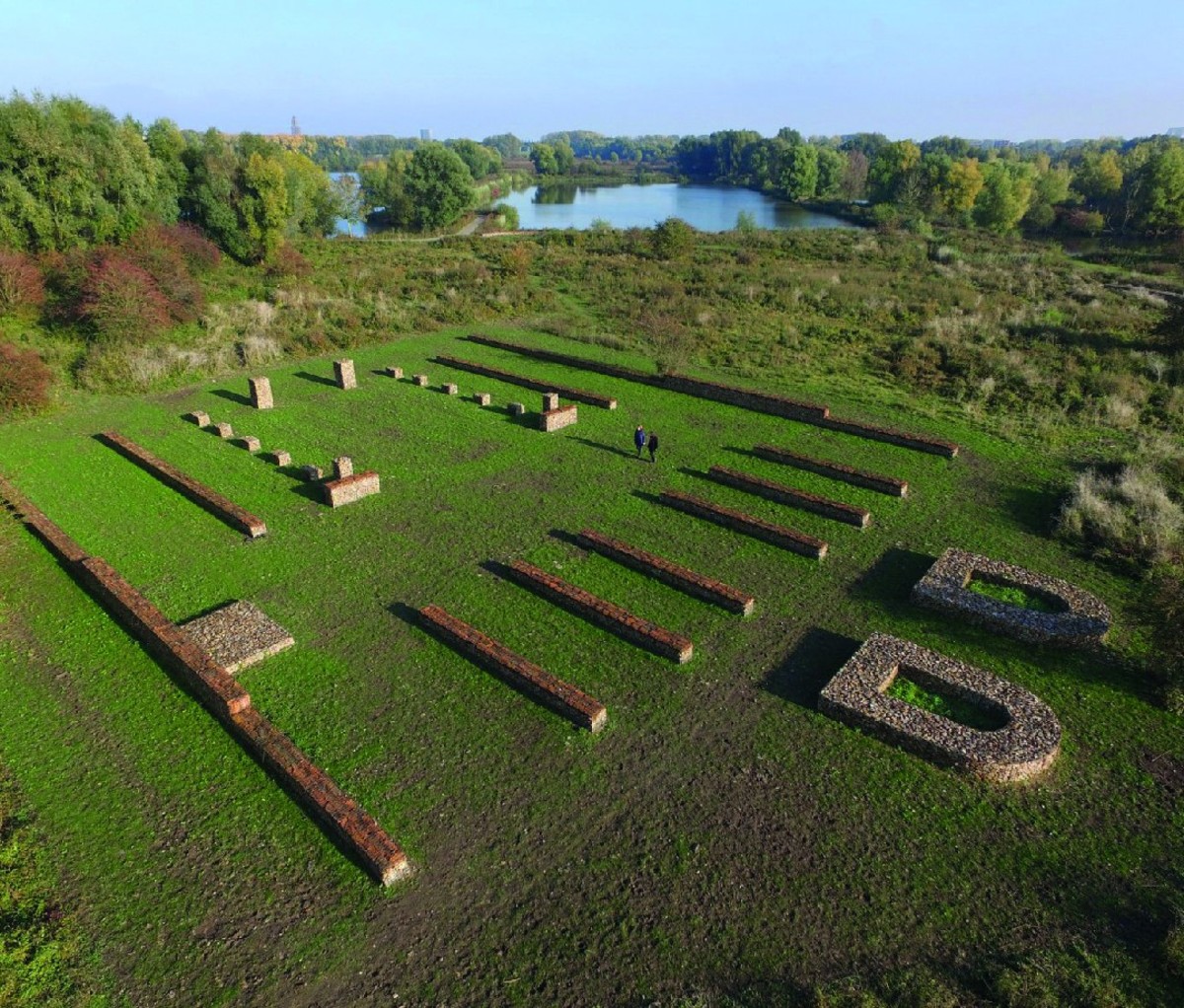 Roman Empire ruins on the Lower Rhine River.