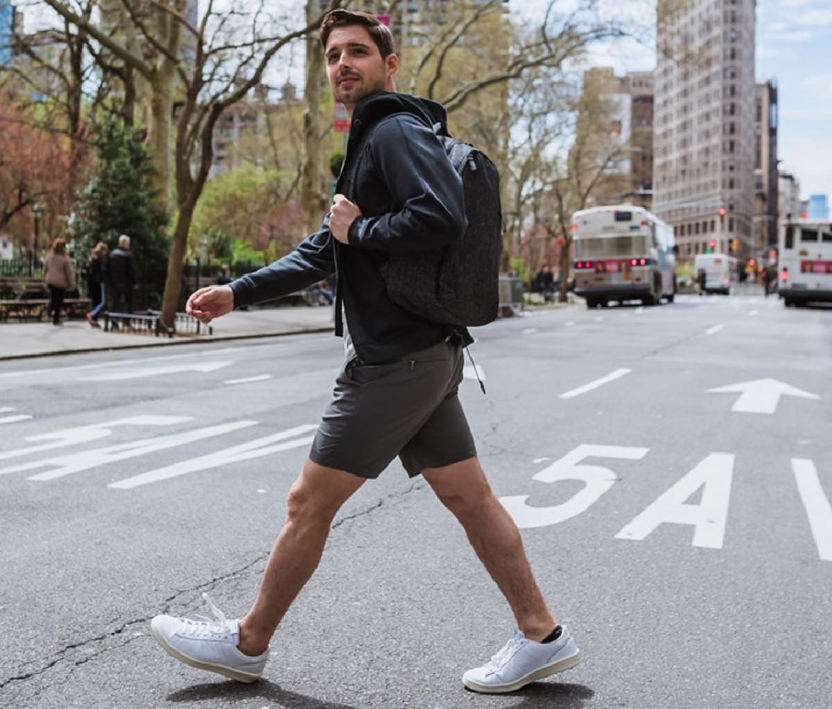 Complete with UV protection of UPF 50, the Peter Manning NYC Tech Shorts are made with “quick-dry” fabric that has plenty of stretch and are made for shorter fellas with a seven-inch inseam to allow for more movement and so they’re stylish enough to wear out to a brewery post-run.