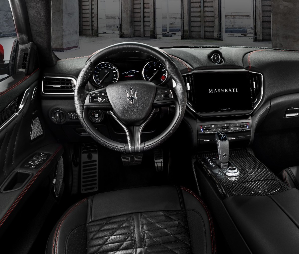 Interior of 2021 Maserati Ghibli Trofeo