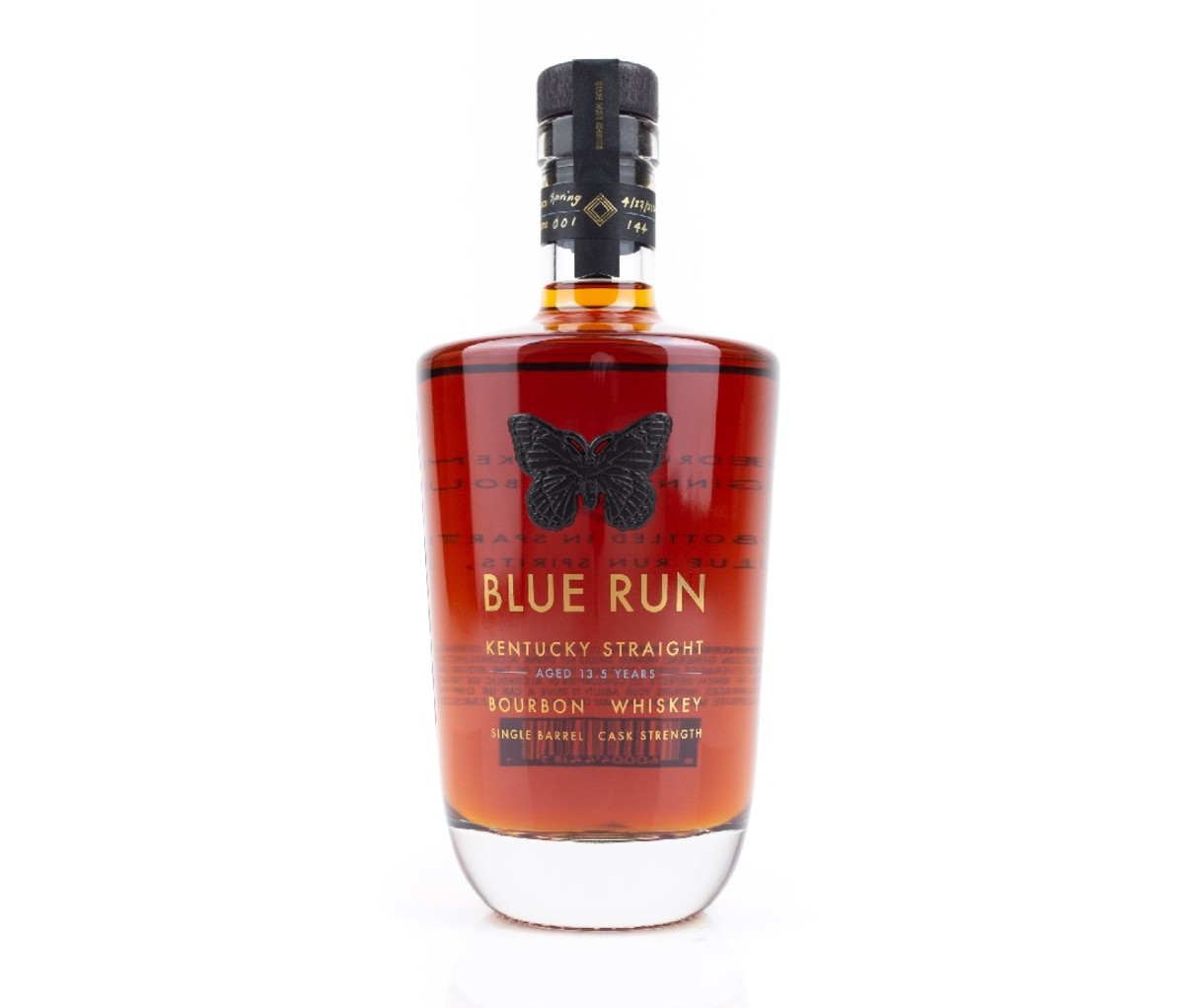 A bottle of Blue Run Rye.