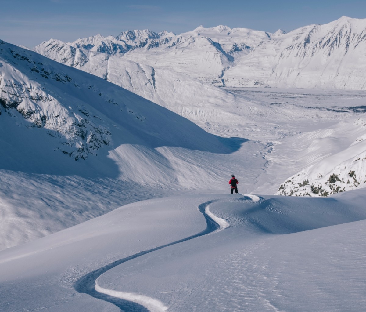 Heli-skiing in Alaska