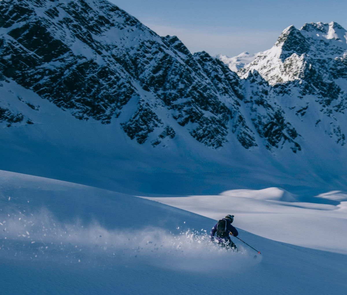Heli-skiing in Alaska
