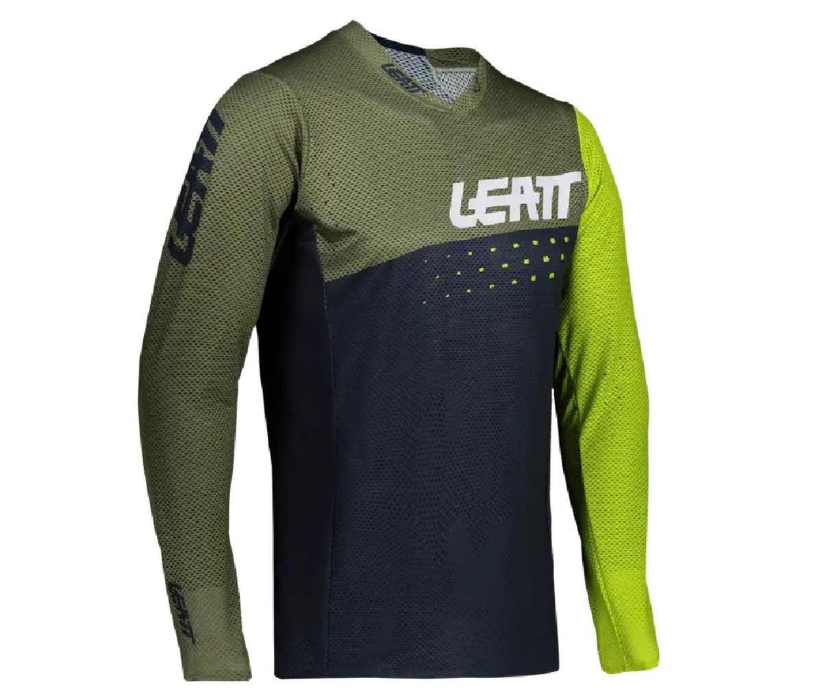 A Leatt MTB Ultraweld 4.0 bike jersey in Cactus.