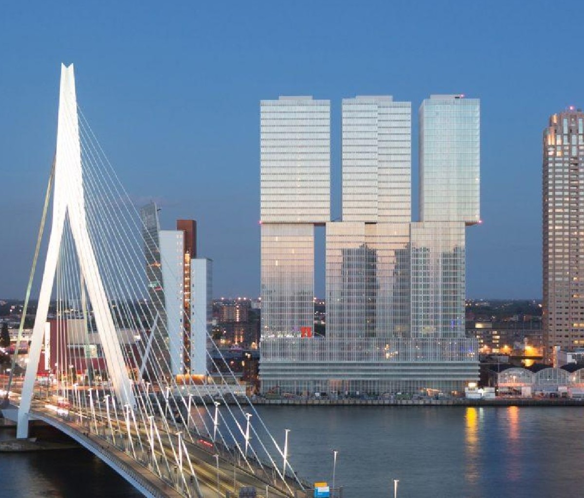 A view of the Nhow Rotterdam in Rotterdam, Netherlands.