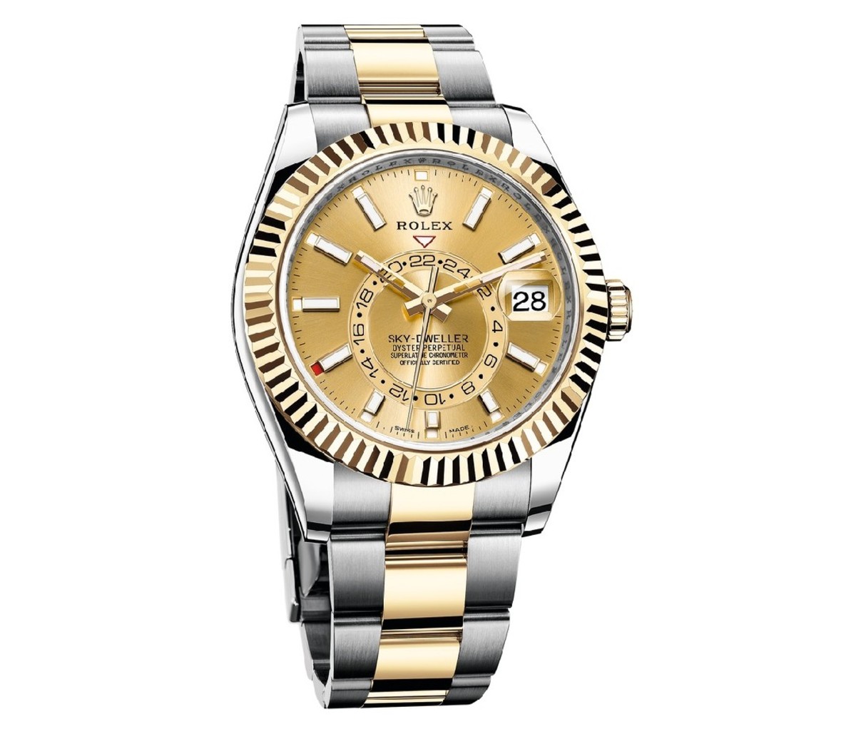 A Rolex Sky-Dweller watch.