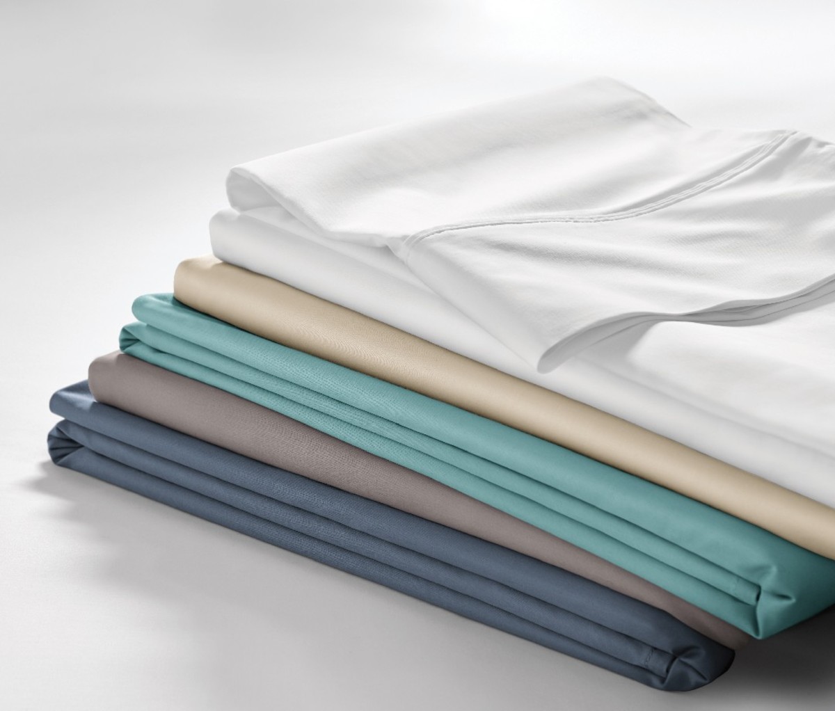 A selection of Sleep Number True Temp collection sheets in different colors.