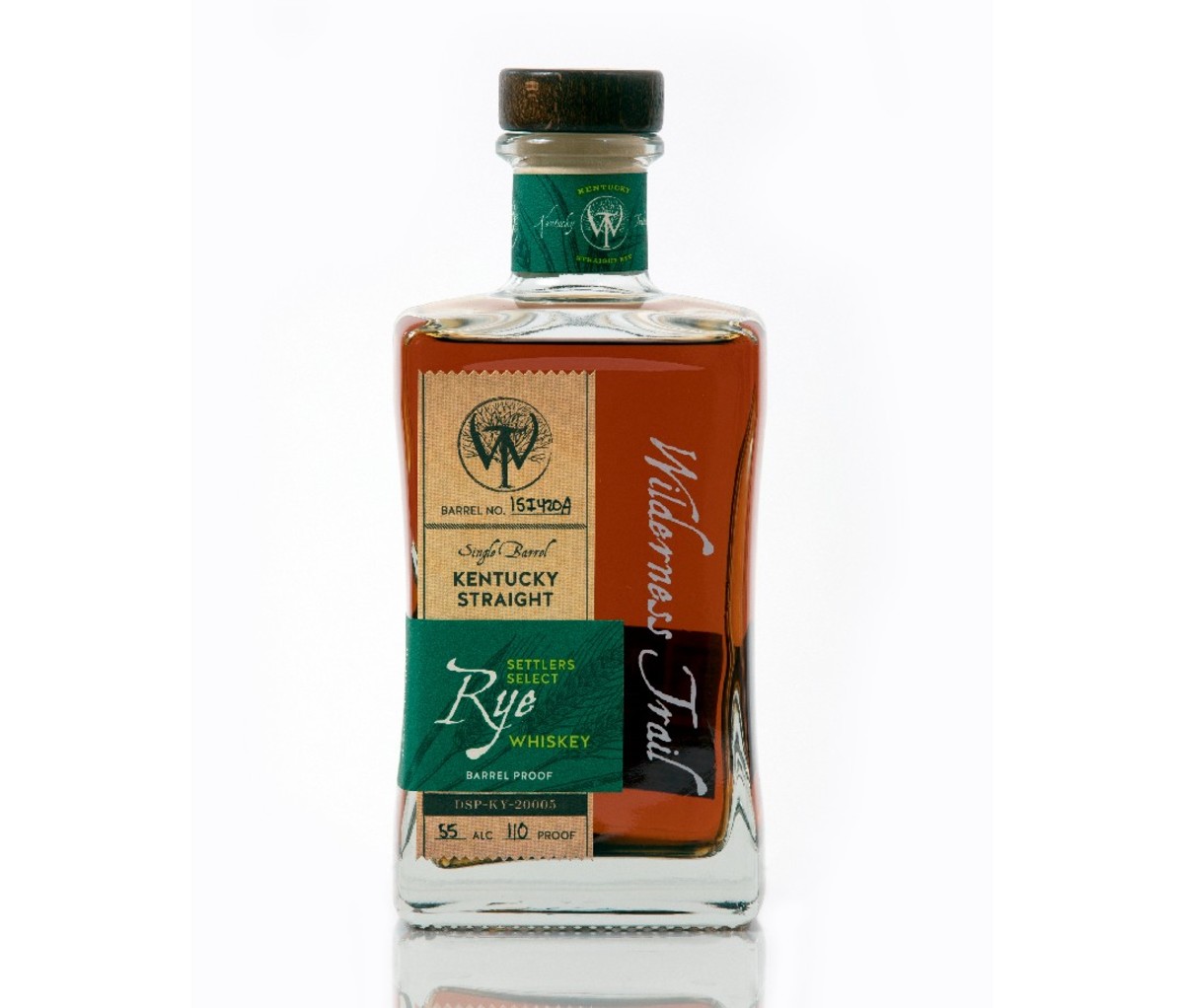 A bottle of Wilderness Trail Settlers’ Select Rye.