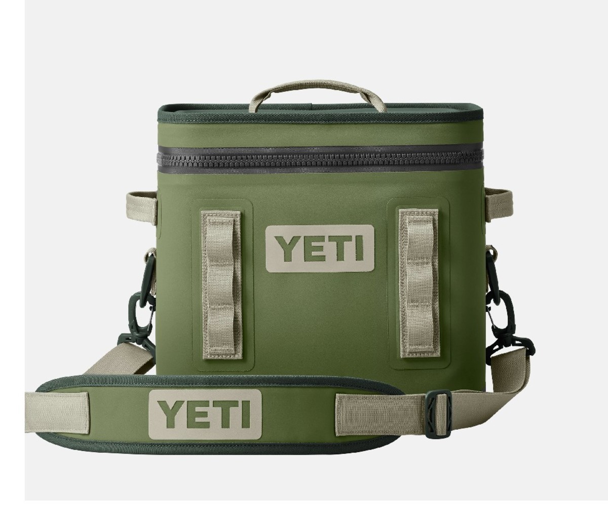 A green Yeti Soft Cooler.