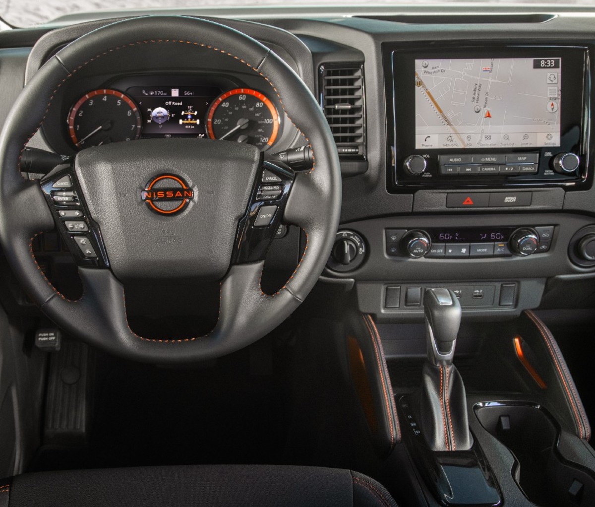 Interior of 2022 Nissan Frontier