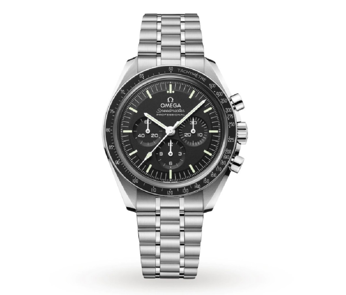 Closeup of Omega Speedmaster Professional watch