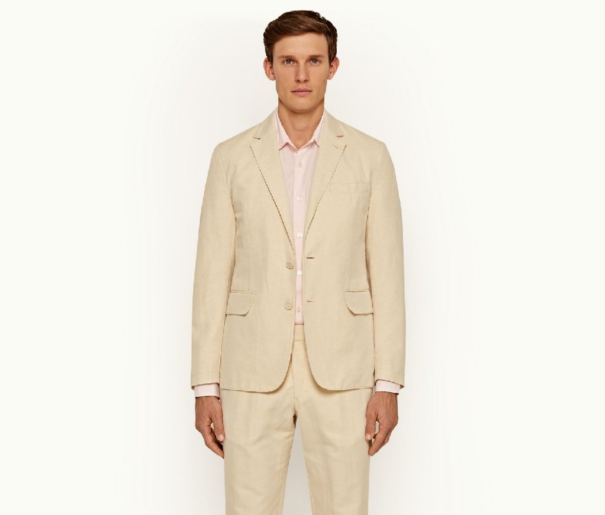Orlebar Brown 007 Bond Matchstick Linen Blazer and Matchstick Tailored Fit Linen Trousers