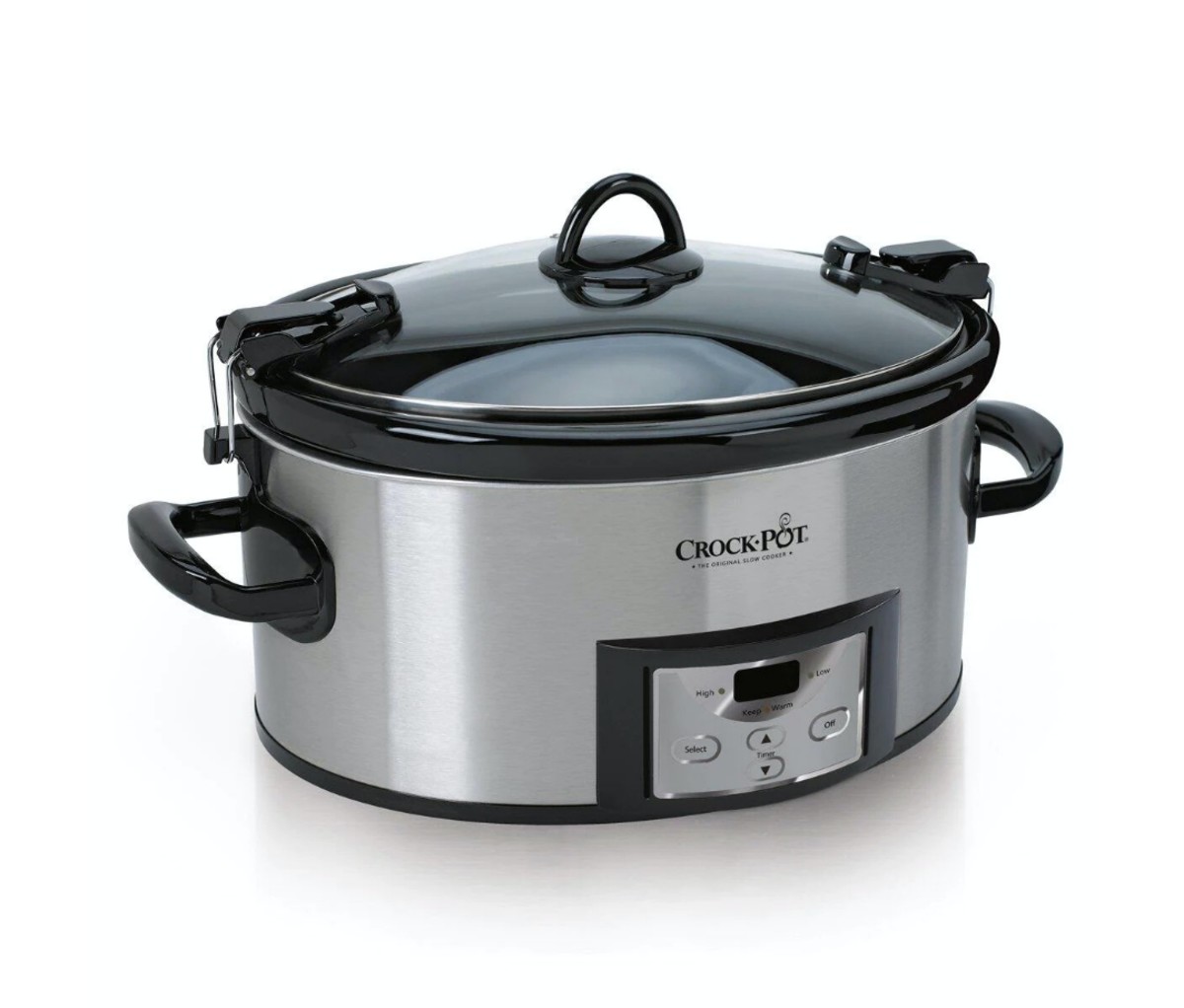 Crockpot 6-Quart Programmable Stainless Steel Slow Cooker With Locking Lid