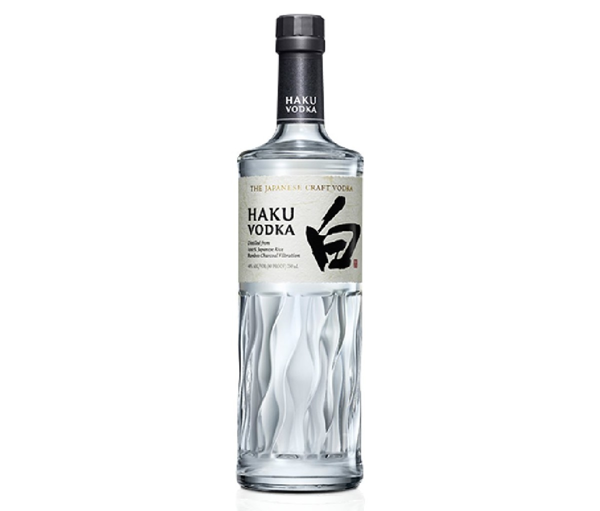 A bottle of Suntory Haku Vodka