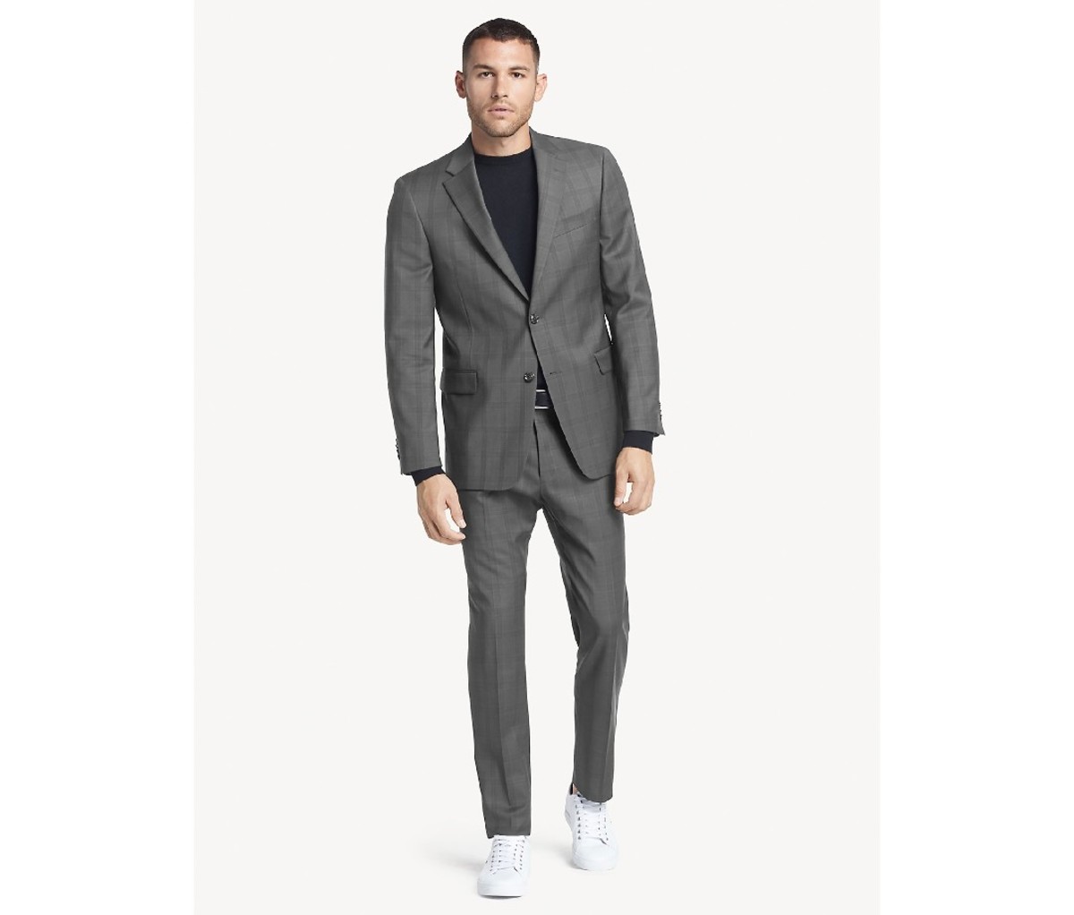 Tommy Hilfiger—Essential Regular Fit Charcoal Check Suit
