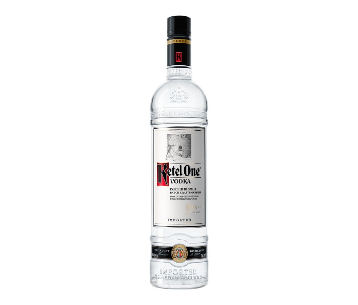 A bottle of Ketel One vodka