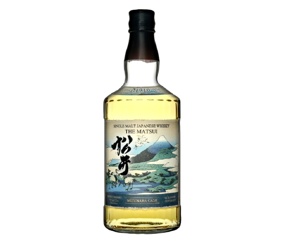 Bottle of Matsui Mizunara Cask Japanese whisky