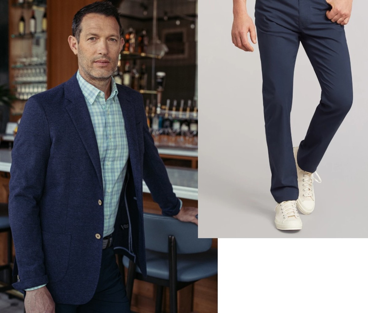 Faherty Reserve Knit Summer Blazer and Movement 5-Pocket Pant