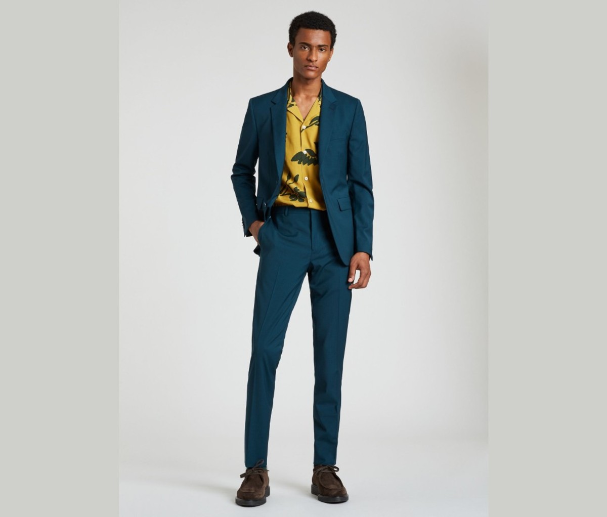 Paul Smith—The Kensington Men's Slim-Fit Teal Cerruti Wool-Stretch Suit