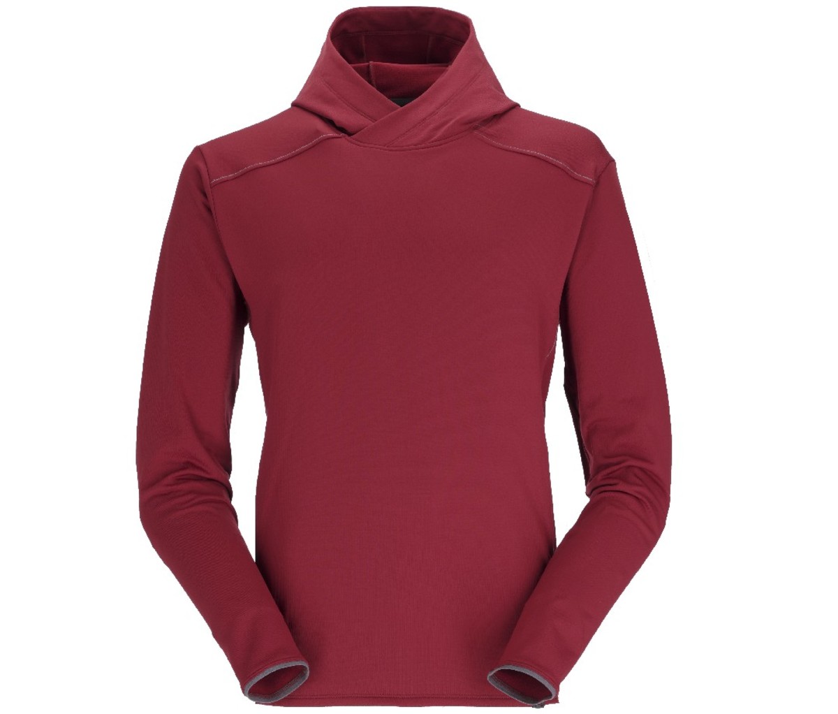 Rab One80 long sleeve midweight climbing hoody, oxblood red