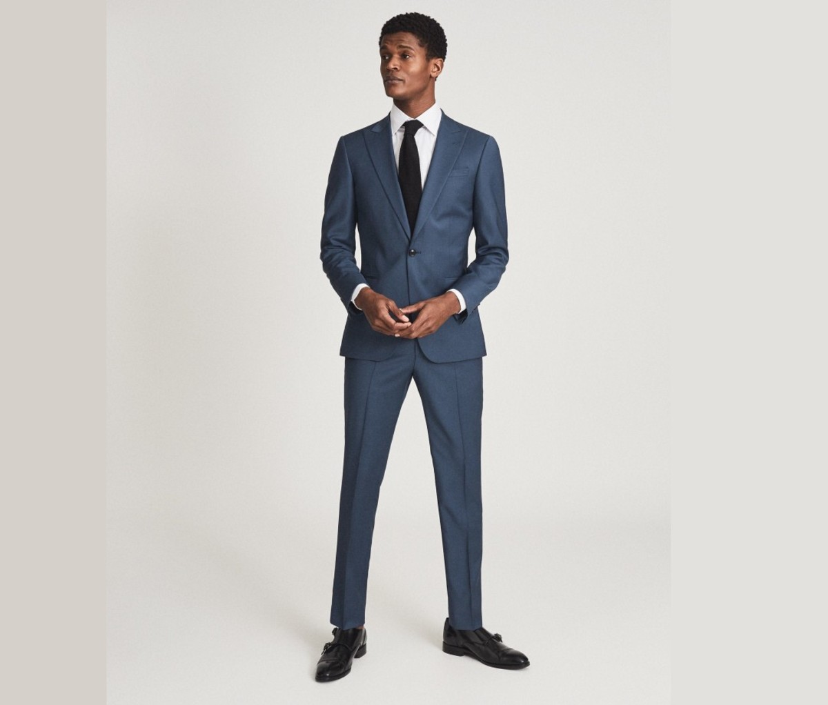 Reiss—Extra Wool Slim Fit Blazer Airforce Blue and Extra Wool Slim Fit Pants